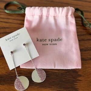 Kate Spade Pink and Silver Dangle Earrings